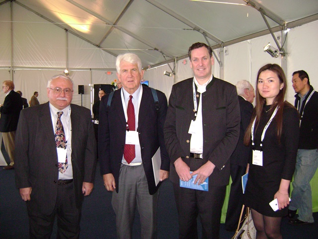 Photo with Dr. Robert Metcalf inventor of Ethernet (now a Prof. at UT Austin) and Dr. Peter Winzer � Editor-in-Chief of IEEE Journal of Lightwave Technology and Dept Head at Bell Labs